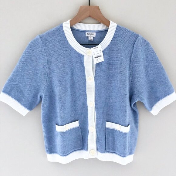 SOLD☀️NWT J.Crew Factory Short-sleeve Cardigan Sweater - Picture 5 of 7